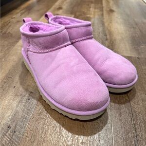 Pink Ugg ultra mini Boots size 9